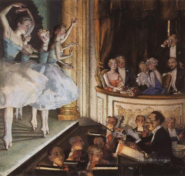 印象派 Painting - ロシアのバレエ コンスタンチン・ソモフのバレリーナ